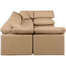 Meridian Indulge Tan Vegan Leather Modular Sectional IMAGE 5