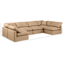 Meridian Indulge Tan Vegan Leather Modular Sectional IMAGE 9