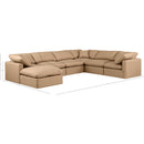 Meridian Indulge Tan Vegan Leather Modular Sectional IMAGE 10