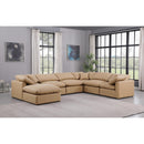 Meridian Indulge Tan Vegan Leather Modular Sectional IMAGE 2