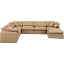 Meridian Indulge Tan Vegan Leather Modular Sectional IMAGE 4