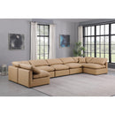 Meridian Indulge Tan Vegan Leather Modular Sectional IMAGE 2