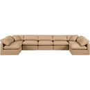 Meridian Indulge Tan Vegan Leather Modular Sectional IMAGE 4