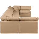 Meridian Indulge Tan Vegan Leather Modular Sectional IMAGE 5