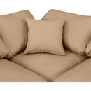 Meridian Indulge Tan Vegan Leather Modular Sectional IMAGE 7