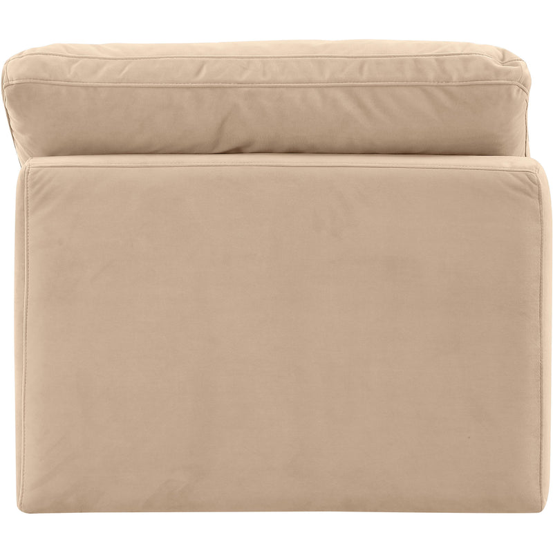 Meridian Indulge Beige Velvet Armless Chair IMAGE 3