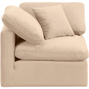 Meridian Indulge Beige Velvet Corner Chair IMAGE 4