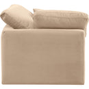 Meridian Indulge Beige Velvet Corner Chair IMAGE 5
