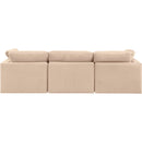 Meridian Indulge Beige Velvet Modular Sofa IMAGE 3