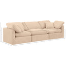 Meridian Indulge Beige Velvet Modular Sofa IMAGE 9