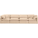 Meridian Indulge Beige Velvet Modular Sofa IMAGE 4