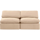 Meridian Indulge Beige Velvet Modular Sofa IMAGE 4