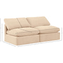 Meridian Indulge Beige Velvet Modular Sofa IMAGE 8