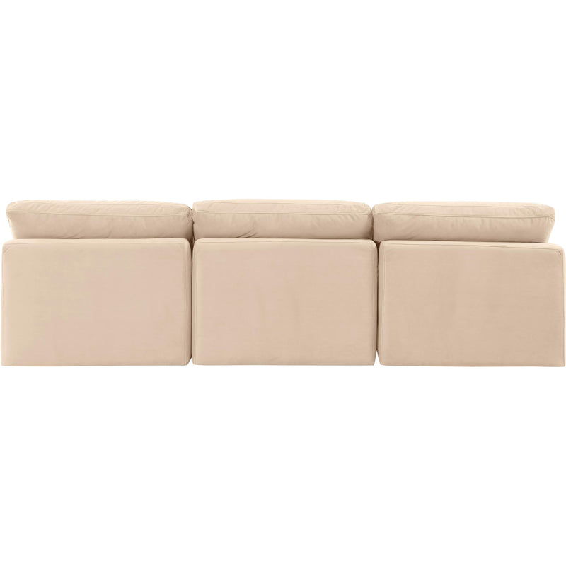 Meridian Indulge Beige Velvet Modular Sofa IMAGE 3