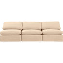 Meridian Indulge Beige Velvet Modular Sofa IMAGE 4