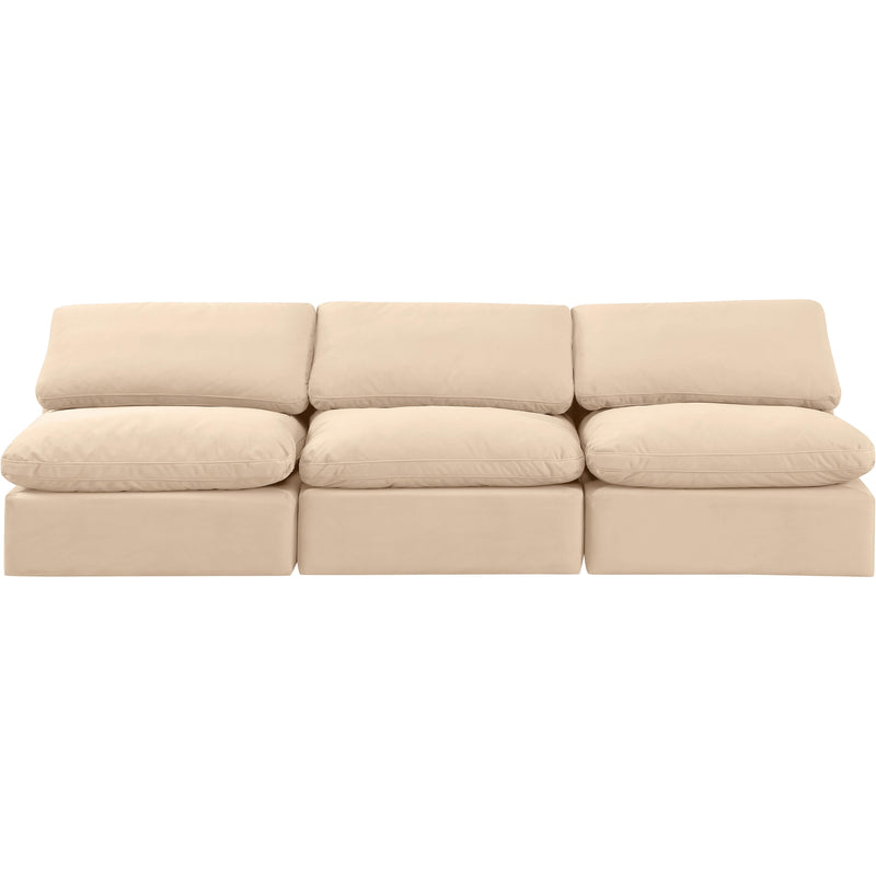 Meridian Indulge Beige Velvet Modular Sofa IMAGE 4