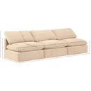 Meridian Indulge Beige Velvet Modular Sofa IMAGE 8