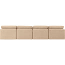 Meridian Indulge Beige Velvet Modular Sofa IMAGE 3