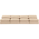Meridian Indulge Beige Velvet Modular Sofa IMAGE 4