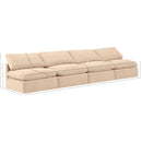 Meridian Indulge Beige Velvet Modular Sofa IMAGE 8