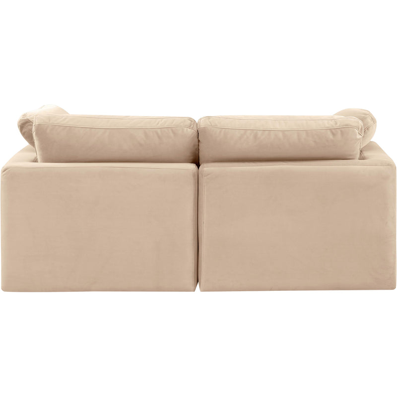Meridian Indulge Beige Velvet Modular Sofa IMAGE 3