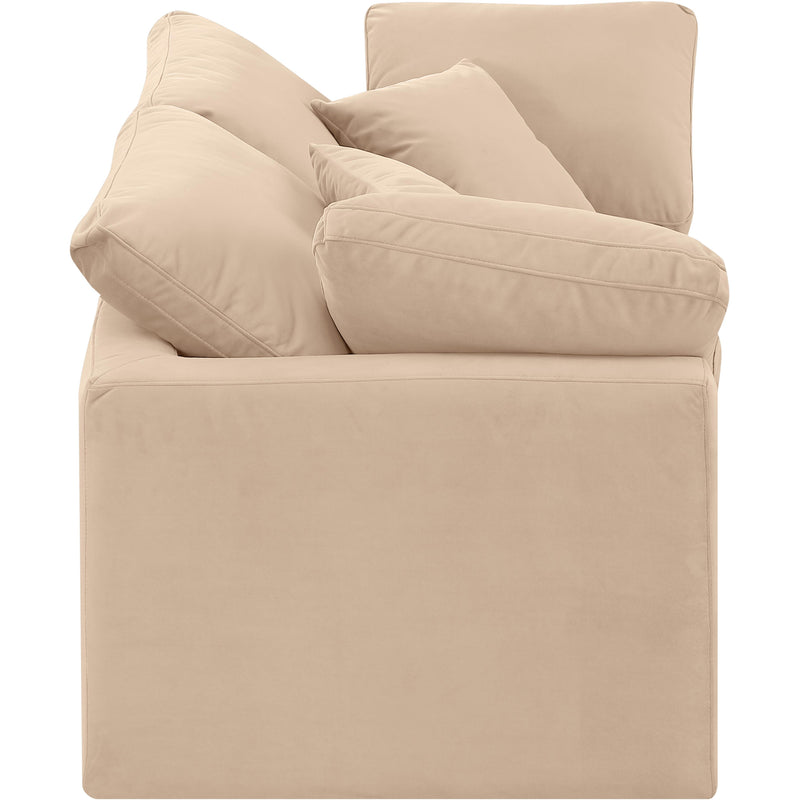 Meridian Indulge Beige Velvet Modular Sofa IMAGE 5