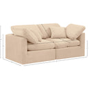 Meridian Indulge Beige Velvet Modular Sofa IMAGE 9