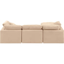 Meridian Indulge Beige Velvet Modular Sectional IMAGE 3