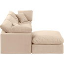 Meridian Indulge Beige Velvet Modular Sectional IMAGE 5