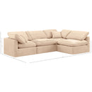 Meridian Indulge Beige Velvet Modular Sectional IMAGE 10