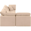 Meridian Indulge Beige Velvet Modular Sectional IMAGE 5
