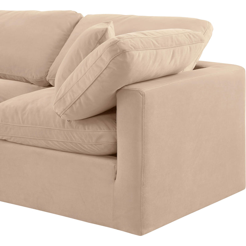 Meridian Indulge Beige Velvet Modular Sectional IMAGE 6