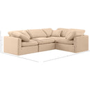 Meridian Indulge Beige Velvet Modular Sectional IMAGE 10