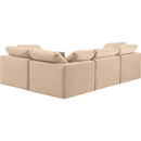 Meridian Indulge Beige Velvet Modular Sectional IMAGE 3
