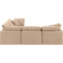 Meridian Indulge Beige Velvet Modular Sectional IMAGE 5