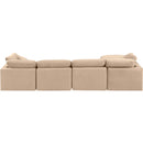 Meridian Indulge Beige Velvet Modular Sectional IMAGE 3