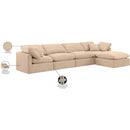 Meridian Indulge Beige Velvet Modular Sectional IMAGE 8