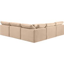 Meridian Indulge Beige Velvet Modular Sectional IMAGE 3