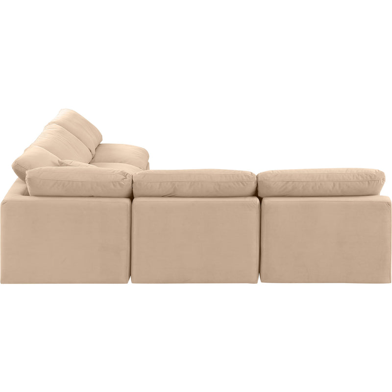 Meridian Indulge Beige Velvet Modular Sectional IMAGE 5