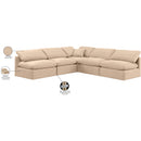 Meridian Indulge Beige Velvet Modular Sectional IMAGE 8
