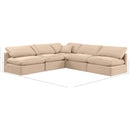 Meridian Indulge Beige Velvet Modular Sectional IMAGE 9