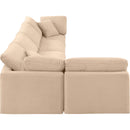 Meridian Indulge Beige Velvet Modular Sectional IMAGE 5