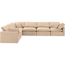 Meridian Indulge Beige Velvet Modular Sectional IMAGE 4