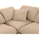Meridian Indulge Beige Velvet Modular Sectional IMAGE 7