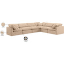 Meridian Indulge Beige Velvet Modular Sectional IMAGE 9