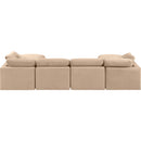 Meridian Indulge Beige Velvet Modular Sectional IMAGE 3