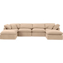 Meridian Indulge Beige Velvet Modular Sectional IMAGE 4