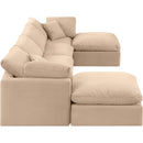 Meridian Indulge Beige Velvet Modular Sectional IMAGE 5