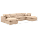 Meridian Indulge Beige Velvet Modular Sectional IMAGE 8