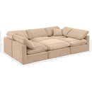 Meridian Indulge Beige Velvet Modular Sectional IMAGE 9